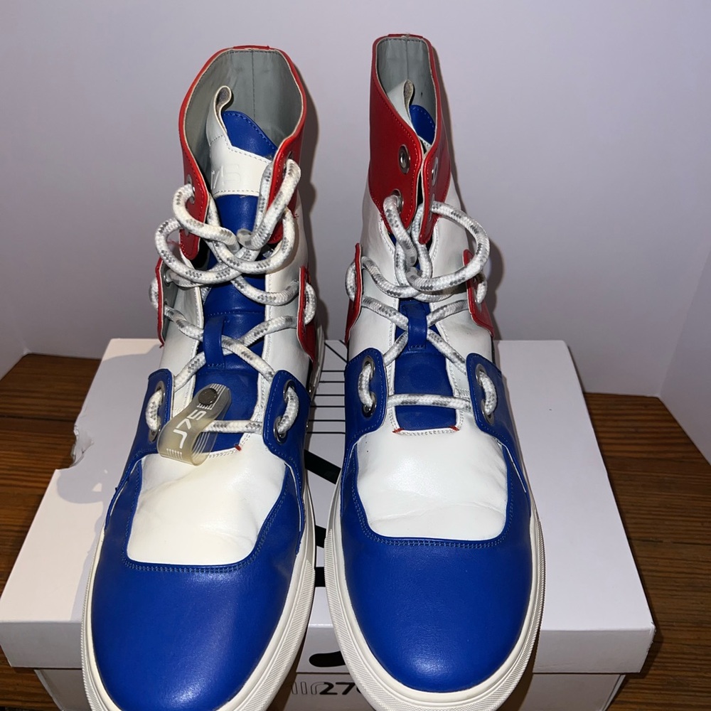 J75 by Jump Men's Stryder Red White and Blue Athletic Sneakers